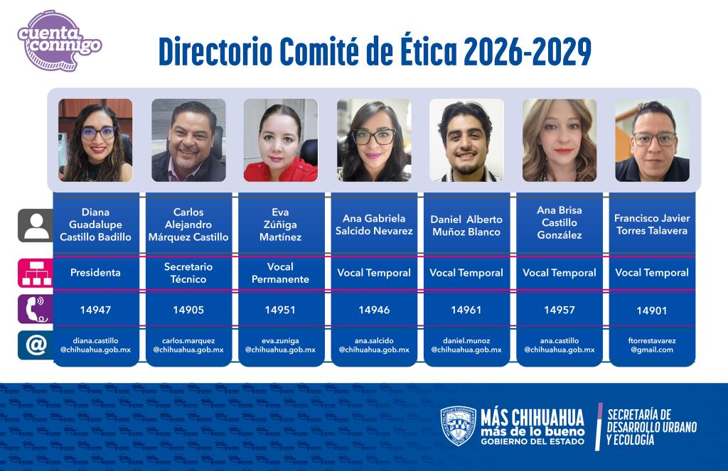 Directorio Comité de Ética 2026-2029